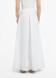 Parachute Skirt in Cotton Sateen - White - CO Collections